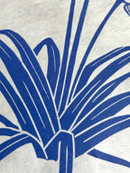 British bluebell linocut print detail of texture.