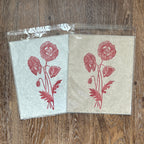Wild Poppies Botanical Linocut Print 10x12 – Handmade Nature Wall Art UK